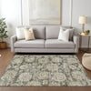 Piper Looms Chantille Floral ACN634 Taupe Area Rug Lifestyle Image Feature