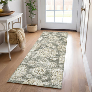 Piper Looms Chantille Floral ACN634 Taupe Area Rug