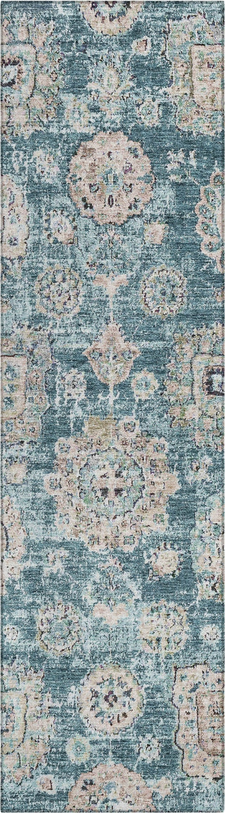 Piper Looms Chantille Floral ACN634 Teal Area Rug