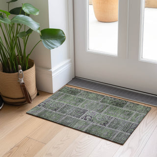 Piper Looms Chantille Patchwork ACN635 Green Area Rug