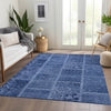 Piper Looms Chantille Patchwork ACN635 Navy Area Rug Lifestyle Image Feature