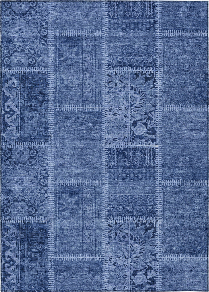 Piper Looms Chantille Patchwork ACN635 Navy Area Rug