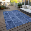 Piper Looms Chantille Patchwork ACN635 Navy Area Rug