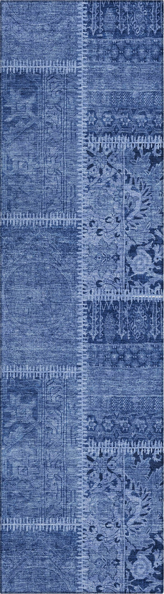 Piper Looms Chantille Patchwork ACN635 Navy Area Rug