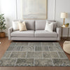Piper Looms Chantille Patchwork ACN635 Taupe Area Rug Lifestyle Image Feature