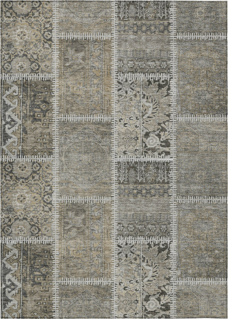 Piper Looms Chantille Patchwork ACN635 Taupe Area Rug