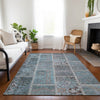 Piper Looms Chantille Patchwork ACN635 Teal Area Rug