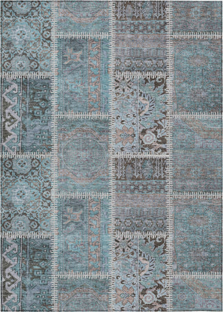 Piper Looms Chantille Patchwork ACN635 Teal Area Rug