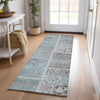 Piper Looms Chantille Patchwork ACN635 Teal Area Rug