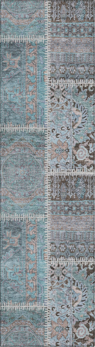 Piper Looms Chantille Patchwork ACN635 Teal Area Rug