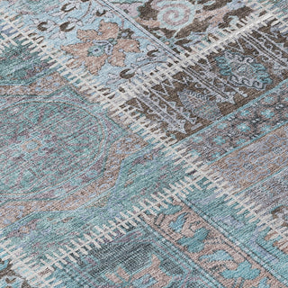 Piper Looms Chantille Patchwork ACN635 Teal Area Rug