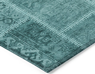 Piper Looms Chantille Patchwork ACN635 Turquoise Area Rug