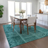 Piper Looms Chantille Patchwork ACN635 Turquoise Area Rug