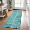 Piper Looms Chantille Patchwork ACN635 Turquoise Area Rug