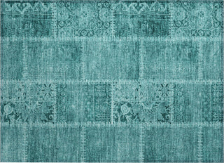 Piper Looms Chantille Patchwork ACN635 Turquoise Area Rug