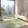 Piper Looms Chantille Geometric ACN636 Aloe Area Rug