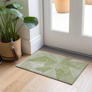 Piper Looms Chantille Geometric ACN636 Aloe Area Rug