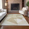 Piper Looms Chantille Geometric ACN636 Beige Area Rug Lifestyle Image Feature