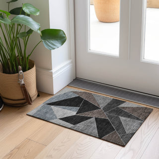 Piper Looms Chantille Geometric ACN636 Chocolate Area Rug