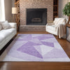 Piper Looms Chantille Geometric ACN636 Lilac Area Rug Lifestyle Image Feature
