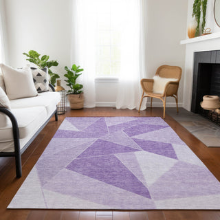 Piper Looms Chantille Geometric ACN636 Lilac Area Rug