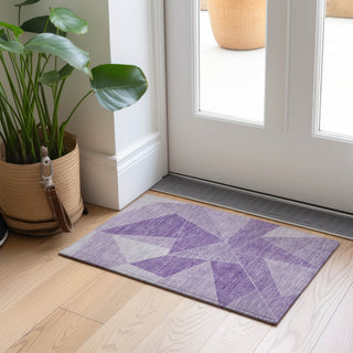 Piper Looms Chantille Geometric ACN636 Lilac Area Rug