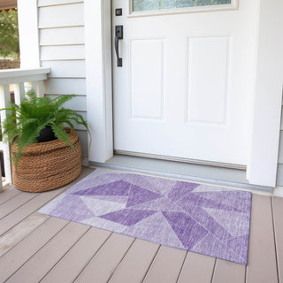 Piper Looms Chantille Geometric ACN636 Lilac Area Rug