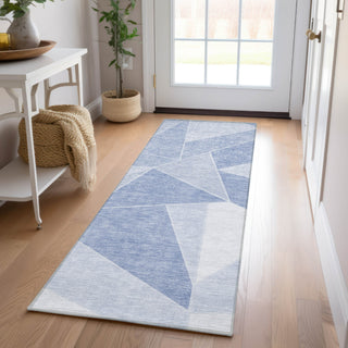 Piper Looms Chantille Geometric ACN636 Sky Area Rug