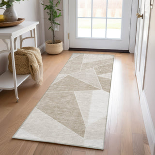 Piper Looms Chantille Geometric ACN636 Taupe Area Rug