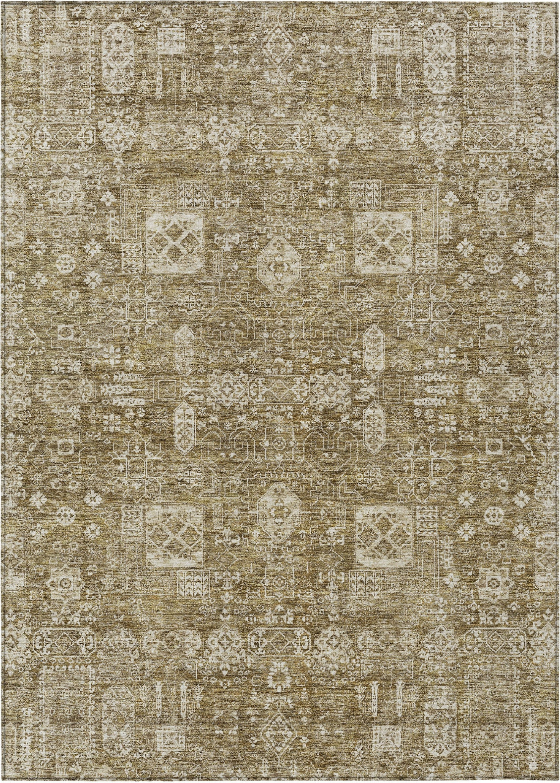 Piper Looms Chantille Panel ACN637 Brown Area Rug
