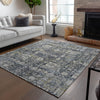 Piper Looms Chantille Panel ACN637 Charcoal Area Rug
