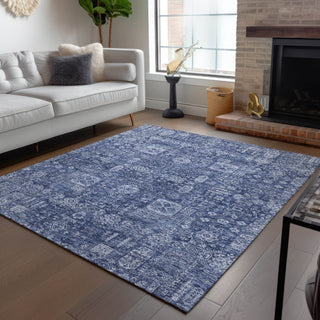 Piper Looms Chantille Panel ACN637 Navy Area Rug