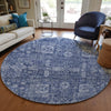 Piper Looms Chantille Panel ACN637 Navy Area Rug