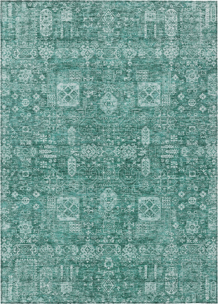 Piper Looms Chantille Panel ACN637 Teal Area Rug