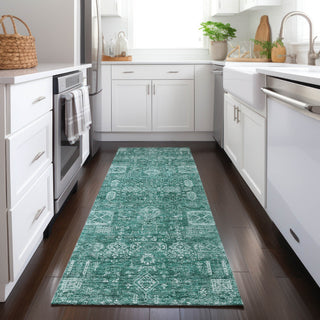 Piper Looms Chantille Panel ACN637 Teal Area Rug