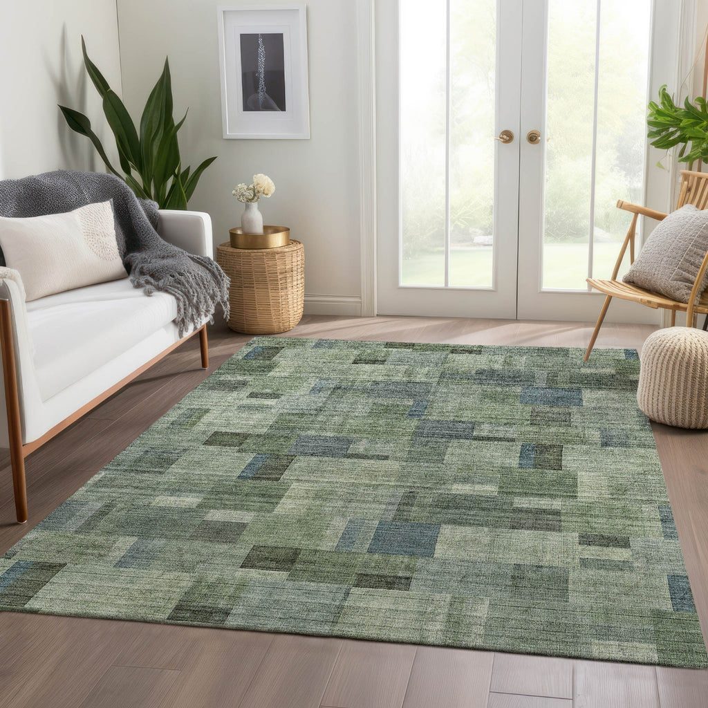 Piper Looms Chantille Squares ACN639 Green Area Rug – Incredible Rugs ...