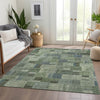 Piper Looms Chantille Squares ACN639 Green Area Rug Lifestyle Image Feature