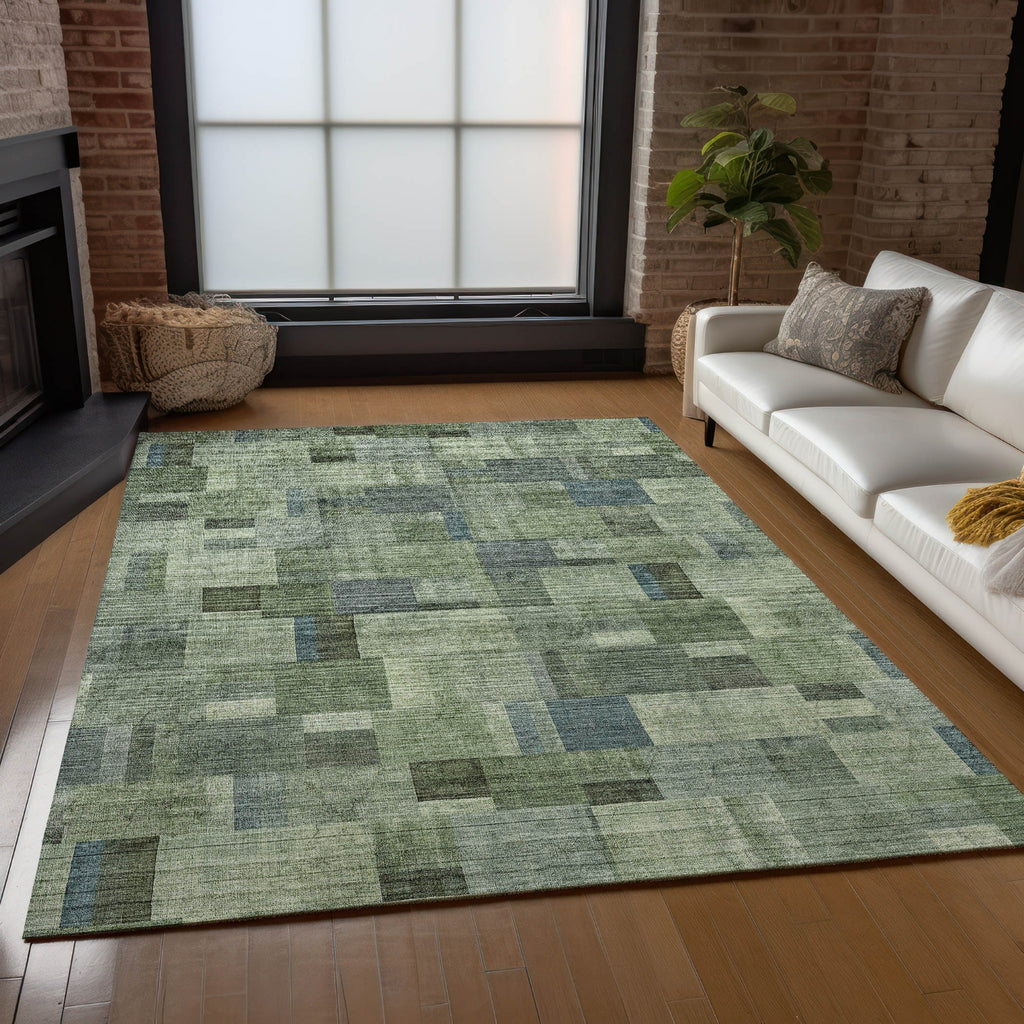 Piper Looms Chantille Squares ACN639 Green Area Rug – Incredible Rugs ...
