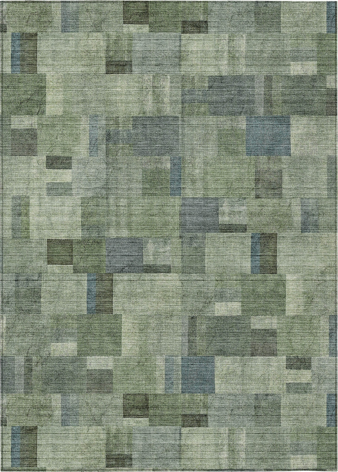 Piper Looms Chantille Squares ACN639 Green Area Rug
