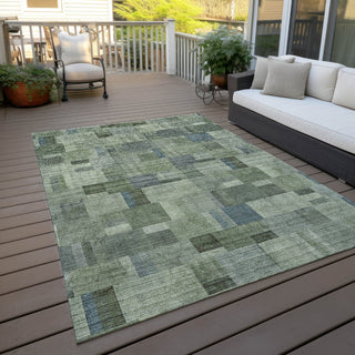 Piper Looms Chantille Squares ACN639 Green Area Rug