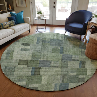 Piper Looms Chantille Squares ACN639 Green Area Rug