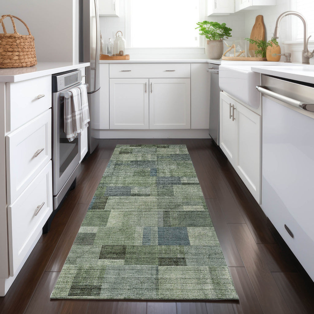Piper Looms Chantille Squares ACN639 Green Area Rug – Incredible Rugs ...