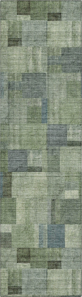 Piper Looms Chantille Squares ACN639 Green Area Rug