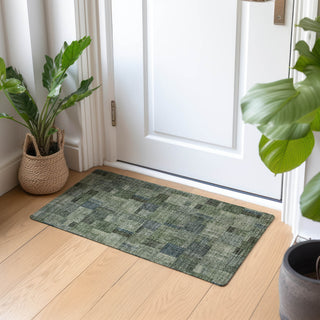 Piper Looms Chantille Squares ACN639 Green Area Rug