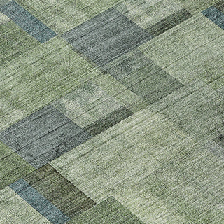 Piper Looms Chantille Squares ACN639 Green Area Rug