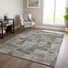 Piper Looms Chantille Squares ACN639 Taupe Area Rug Lifestyle Image Feature