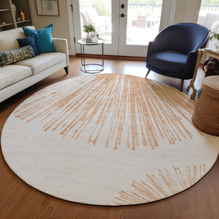 Piper Looms Chantille Circles ACN642 Salmon Area Rug