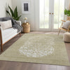Piper Looms Chantille Circles ACN643 Beige Area Rug Lifestyle Image Feature