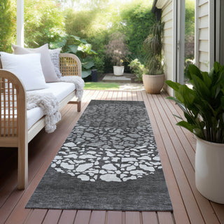 Piper Looms Chantille Circles ACN643 Charcoal Area Rug