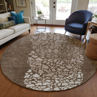 Piper Looms Chantille Circles ACN643 Chocolate Area Rug